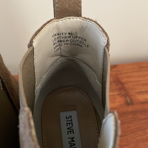 Steve Madden vanity suede chealsea boot sand beige taupe - Picture 6 of 8